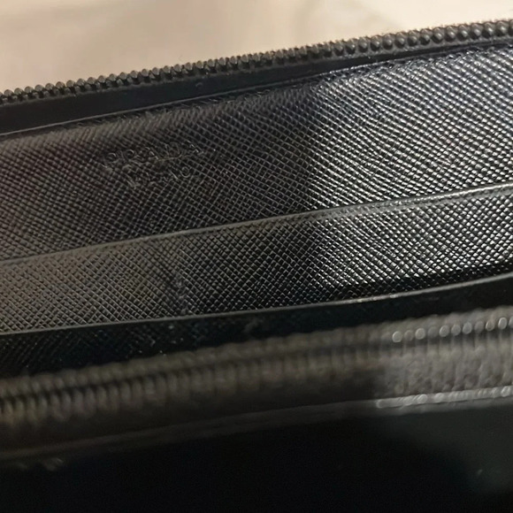 Prada Saffiano Black Zip Wallet - Picture 5 of 8